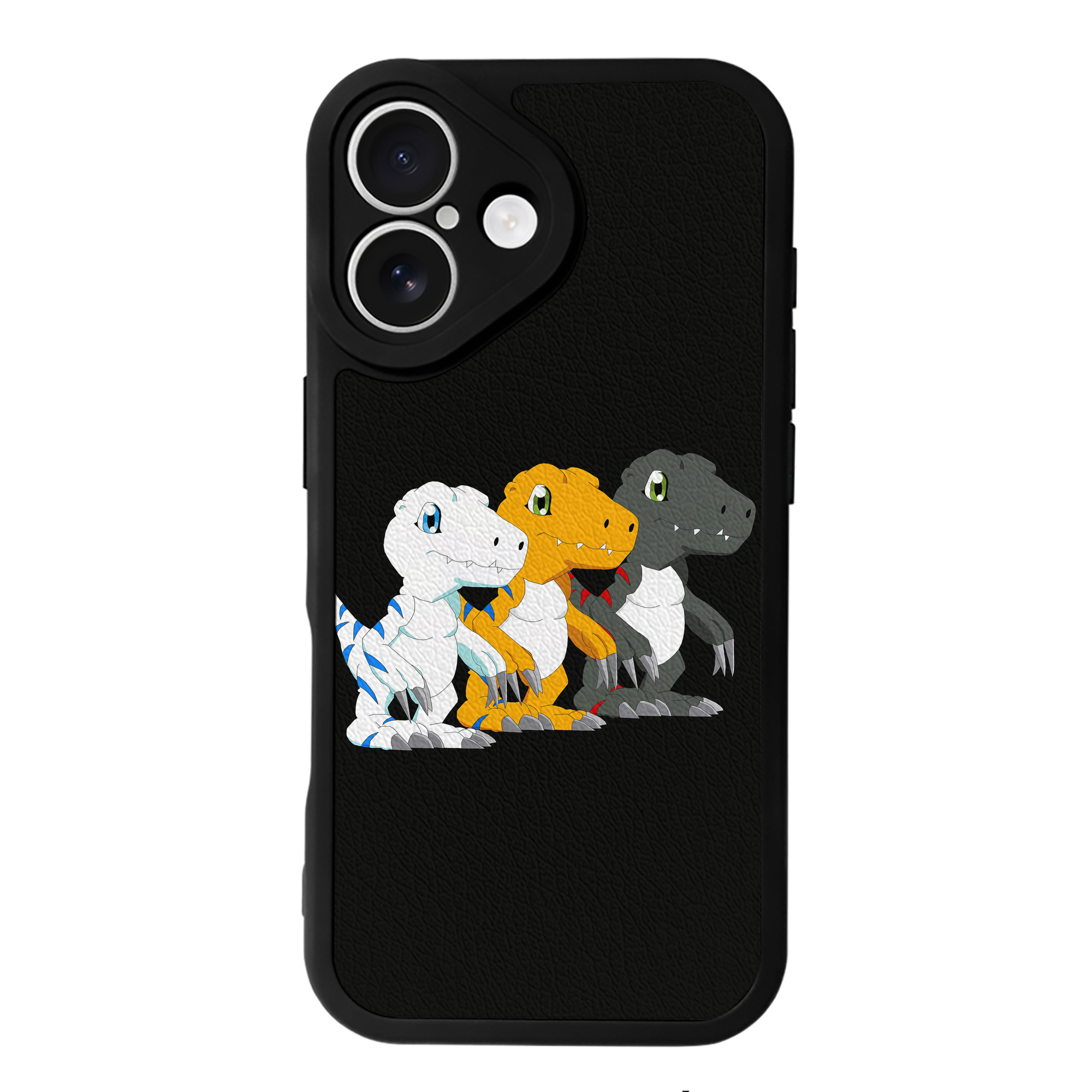 （画像用） Digimon デジタルモンスター/デジモン 【iPhone 16シリーズ対応】シリコンスマホケース（レザー調） 材質：シリコン
